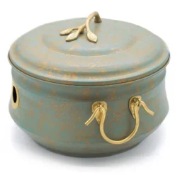 Steel Sedona Hose Pot With Lid - Green - Good Directions -OUTSUNNY Sale Store GUEST c1c4d6e1 3ead 4227 a682 811ab1303d27