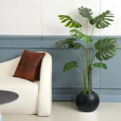 10.2" H X 13.5" Dia (10" Opening) Round Self-Watering Indoor Plant Pots With Drainage & Water Level Monitor, White Dot Design -OUTSUNNY Sale Store GUEST c31a0920 17c3 4843 8a6f 8fc2fb88b254