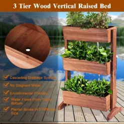 3-Tier Raised Garden Bed Vertical Freestanding Elevated Planter Patio Balcony -OUTSUNNY Sale Store GUEST c423c6f2 f1a2 494d bcea 064a71b838b1
