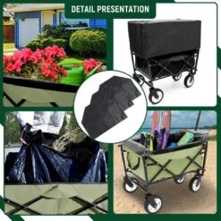 360lbs Collapsible Foldable Wagon Cart With Strapping System ,Beach Wagon Utility Cart Utility Wagon Grocery Cart -OUTSUNNY Sale Store GUEST c6e055e3 9df9 4184 96a8 9fdf931da169