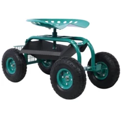 DOMETOUR Rolling Garden Scooter Garden Cart Seat With Wheels And Tool Tray, 360 Swivel Seat, Green--refurbished -OUTSUNNY Sale Store GUEST c7e1c4b8 56b0 4431 ba03 9d262e24ab8a