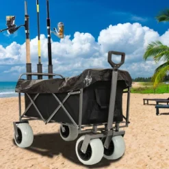 Fishing Cart W/ Rod Holders ,Beach Wagon With Big Wheels For Sand 500lbs Capacity - All Terrain Steel Frame Utility Cart W/ 9" Pneumatic Tires, Strap 18 Fishing Cart W/ Rod Holders ,Beach Wagon With Big Wheels For Sand 500lbs Capacity - All Terrain Steel Frame Utility Cart W/ 9" Pneumatic Tires, Strap -OUTSUNNY Sale Store GUEST c821265b 9c47 4ddc b90b 3af28b9a05c4