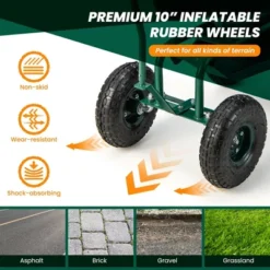 Costway Rolling Garden Cart Outdoor Gardening Workseat With Adjustable Height &Tool Storage 12 Costway Rolling Garden Cart Outdoor Gardening Workseat With Adjustable Height &Tool Storage -OUTSUNNY Sale Store GUEST c86dc38b 1e50 4005 93be b054c5110348