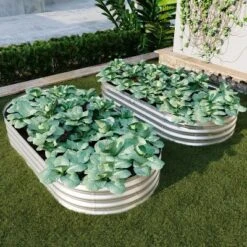 Okak Galvanized Steel Raised Garden Bed 12 Inch (2-Pack) Heavy Duty Rust-Resistant Planter Box Kit For Vegetables, Flowers, Herbs, Easy Assembly -OUTSUNNY Sale Store GUEST cae43e6a 68ac 45f3 86b7 efcf377d1408