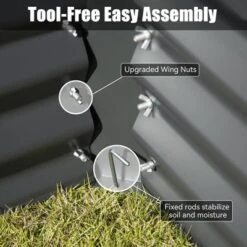 Metal Raised Garden Bed Kit, 8x4x1ft Outdoor Large Planter Raised Beds, Outdoor Garden Beds Raised Garden Boxes For Gardening Vegetables Flowers -OUTSUNNY Sale Store GUEST cb13594e ed51 467a 8264 fdc161cb67f2