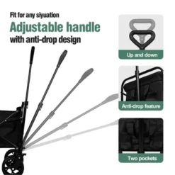 100L Collapsible Folding Beach Wagon Cart With 220Lbs Large Capacity, Wagons Carts Heavy Duty Foldable With Big Wheels For Sand, Garden, Camping 15 100L Collapsible Folding Beach Wagon Cart With 220Lbs Large Capacity, Wagons Carts Heavy Duty Foldable With Big Wheels For Sand, Garden, Camping -OUTSUNNY Sale Store GUEST cc2bcc07 7ec2 4e0c 87cb c8ee2bcc3fd7