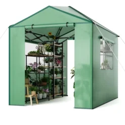 Portable Greenhouse For Indoor & Outdoor Plants, 6x8ft Durable PE Cover Pop-Up Green House Kit -OUTSUNNY Sale Store GUEST d279ec1d 67e3 43af 9f01 656ecbbd5288