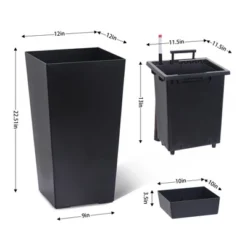 22" Tall Planters Set Of 2, Outdoor&Indoor High Front Porch Planter Pots With Drainage Holes&Water Level Monitor&Inner Bucket, Automatic Watering 13 22" Tall Planters Set Of 2, Outdoor&Indoor High Front Porch Planter Pots With Drainage Holes&Water Level Monitor&Inner Bucket, Automatic Watering -OUTSUNNY Sale Store GUEST d2833fa9 1c18 45a0 bb7c 7230bffaa298