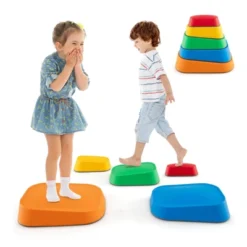 Costway 5 Pcs Balance Stepping Stones For Kids With Non-Slip Surface And Edging -OUTSUNNY Sale Store GUEST d95349d0 853e 4825 8739 a8f6e5640062