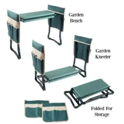 Garden Kneeler Bench - Foldable Foam Pad Stool With 2 Tool Pouches And Handles - Comfort For Planting And Weeding By Pure Garden (Green) -OUTSUNNY Sale Store GUEST d99979e8 66a3 450c bfb4 daa7c2c591b1