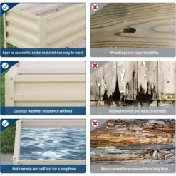 Raised Garden Bed With -Watering Reservoir - Tall Elevated Square Planter Box For Vegetables/Herbs, Heavy Duty Steel Panels & Drainage -OUTSUNNY Sale Store GUEST dac57812 8216 408c a48d b5369a388d63