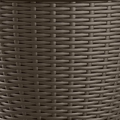 Suncast Willow 18-Inch Diameter Durable And Lightweight Decorative Wicker Patio Planter Pot With Drillable Drain Holes, Java (2 Pack) 4 Suncast Willow 18-Inch Diameter Durable And Lightweight Decorative Wicker Patio Planter Pot With Drillable Drain Holes, Java (2 Pack) - Image 4