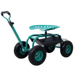 DOMETOUR Rolling Garden Scooter Garden Cart Seat With Wheels And Tool Tray, 360 Swivel Seat, Green--refurbished -OUTSUNNY Sale Store GUEST db814e87 0a12 4091 9b76 47ad8f104dfe