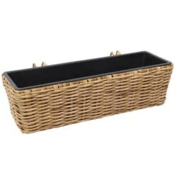 Sunnydaze Decor Sunnydaze Hanging Rectangle Polyrattan Rail Planter With Plastic Liner - 23.5" W X 7.5" D X 6.5" H 19 Sunnydaze Decor Sunnydaze Hanging Rectangle Polyrattan Rail Planter With Plastic Liner - 23.5" W X 7.5" D X 6.5" H -OUTSUNNY Sale Store GUEST dc056511 0eb6 4d4e a74c 3f5b80fa63bb