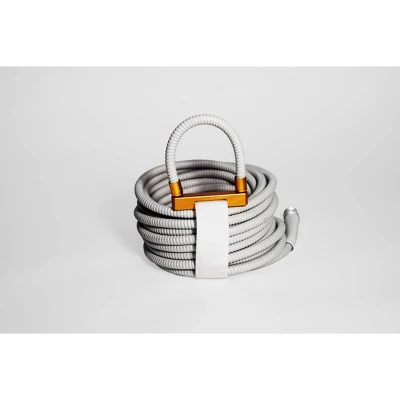 BERNINI 40' Chroma Purse Handle Metal Garden Hose White 3 BERNINI 40' Chroma Purse Handle Metal Garden Hose White - Image 3