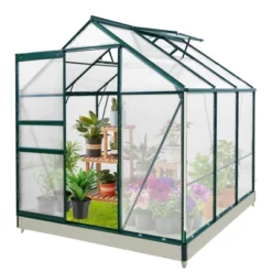 EAGLE PEAK Polycarbonate Aluminum Green House For Backyard Garden -OUTSUNNY Sale Store GUEST dd661957 cd7a 4fd5 9f22 371f09784fc9