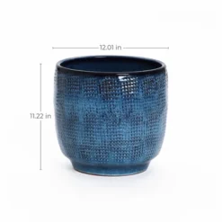 LuxenHome 12-Inch Ocean Blue Ceramic Planter Indoor Outdoor Plant Pot With Drainage Hole And Plug Modern Glazed Round Flower Pot Planter 14 LuxenHome 12-Inch Ocean Blue Ceramic Planter Indoor Outdoor Plant Pot With Drainage Hole And Plug Modern Glazed Round Flower Pot Planter -OUTSUNNY Sale Store GUEST de85eb26 7b29 4a02 8cd7 215b30936582