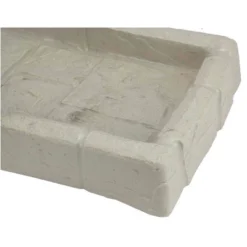 Suncast SB24 Decorative Rain Gutter Downspout Garden Splash Block, Light Taupe