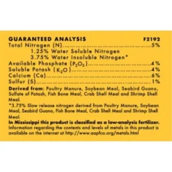 TRUE Organic Berry And Fruit 5-4-4 Plant Food, CDFA, OMRI For Organic Gardening, 4lbs