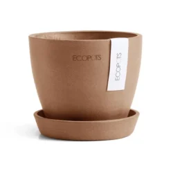 Ecopots Antwerp Mini Durable Modern Round Indoor/Outdoor Recycled-Based Composite Flower Pot Planter -OUTSUNNY Sale Store GUEST e60c51e1 ffd5 48ab a504 01f8424c92c2