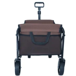 Expandable Dual-Layer Utility Wagon With 100% Extra Space - Grocery CartSupports 225lbs, Brown -OUTSUNNY Sale Store GUEST e6b64c97 dcc4 4b58 9781 10eb601d2bb3