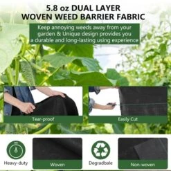 Woven Landscape Fabric, Weed Fabric Barrier, Double Layer, Garden Fabric Weed Barrier, Weed Control Fabric Ground Cover -OUTSUNNY Sale Store GUEST e8d3b3a0 54a8 47ee 8c12 fb7e5ac68cb7