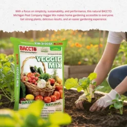 Michigan Peat Company BACCTO Veggie Mix With Peat Moss, Indoor Outdoor Organic Nutrients For Planting & Growing Vegetables, 40 Quart Bag -OUTSUNNY Sale Store GUEST ea1c01ca f500 4d09 9b21 2dbe6adad790
