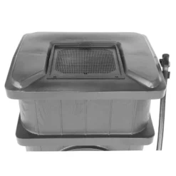 FCMP Outdoor WG4000-GRY Wood Grain Rain Barrel With Flat Back For Environmentally Friendly Watering Of Outdoor Plants, Gardens, And Landscapes, Gray -OUTSUNNY Sale Store GUEST ea587b81 5176 4cdb 976b dd7fc87417e6