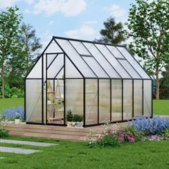 Aluminum-Framed Polycarbonate Greenhouse, Heavy Duty, With Quick Setup Structure And Roof Vent, Large Enhanced Aluminum GreenhouseKit For Outdoors -OUTSUNNY Sale Store GUEST ea5ad308 997a 4995 b1d5 065acb7cbe7a