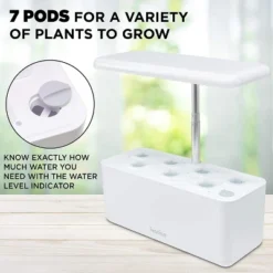 Ivation 7-Pod Indoor Herb Garden, Hydroponic Growing System Kit