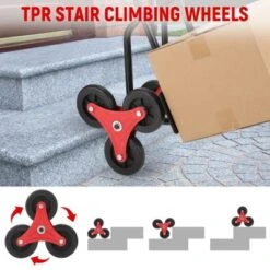 Stair Climbing Dolly, 330 Lbs Weight Capacity, Foldable Hand Truck With 6 Rubber Wheels -OUTSUNNY Sale Store GUEST eaaa2d0a ee80 4f2e b322 b03d7b79b812