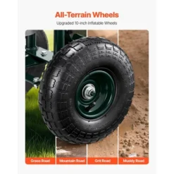 VEVOR Garden Seat With Wheels, Rolling Garden Stool With Height Adjustable & 360° Swivel Seat, 400lbs Weight Capacity, Gardening Cart Bench, Green -OUTSUNNY Sale Store GUEST eb07a694 25a8 47b9 9abb d5c07c0d74ca