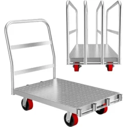Heavy Duty Steel Panel Cart Dolly – 2000 Lbs Capacity Drywall Dolly & Lumber Truck Cart With 3 Side Handrails, 36" L X 24" W X 33" H -OUTSUNNY Sale Store GUEST ec9a7cff a84a 492e b9f3 8c1eaa05bfe2
