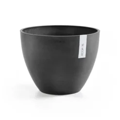 Ecopots Antwerp Durable Modern Round Indoor/Outdoor Recycled-Based Composite Flower Pot Planter