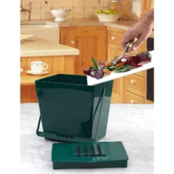 Mini Compost Caddy With Replacement Filters & Biodegradable Bags – Odor-Controlled Kitchen Compost Bin