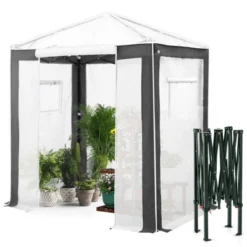 EAGLE PEAK 8x8 Portable Walk In Greenhouse , Heavy Duty Pop Up Green House, Front Roll Up Zipper Entry Door And Mesh Windows -OUTSUNNY Sale Store GUEST f0351923 d16d 4d56 98a3 1a109cdd0959