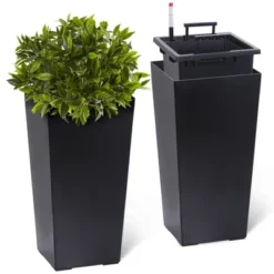 22" Tall Planters Set Of 2, Outdoor&Indoor High Front Porch Planter Pots With Drainage Holes&Water Level Monitor&Inner Bucket, Automatic Watering 16 22" Tall Planters Set Of 2, Outdoor&Indoor High Front Porch Planter Pots With Drainage Holes&Water Level Monitor&Inner Bucket, Automatic Watering -OUTSUNNY Sale Store GUEST f26a9a50 5d08 4d73 a51f c92d50385267