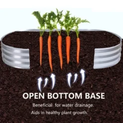 LuxenHome 6ft X 3ft Oval Galvanized Steel Raised Garden Bed Planter -OUTSUNNY Sale Store GUEST f2ef9fb0 9fa5 4271 9cf6 9d7e9ce3658c