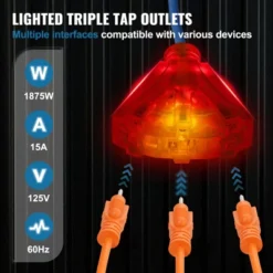 VEVOR Retractable Extension Cord Reel, 80 FT, Heavy Duty 12AWG/3C SJTOW Retractable Power Cord With Lighted Triple Tap Outlet, Black -OUTSUNNY Sale Store GUEST f2f2c05f 09bf 4852 8bd6 ba1416efc0b2