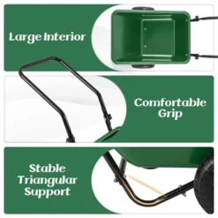 Tangkula Dual-Wheel Wheelbarrow W/ Pneumatic Tires 330 LBS Load Capacity 21 Gal Volume 17 Tangkula Dual-Wheel Wheelbarrow W/ Pneumatic Tires 330 LBS Load Capacity 21 Gal Volume -OUTSUNNY Sale Store GUEST f2fa88bd 6d32 4122 a424 50019c29271b