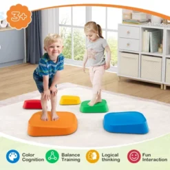 Costway 5 Pcs Balance Stepping Stones For Kids With Non-Slip Surface And Edging -OUTSUNNY Sale Store GUEST f33864a7 a71b 425a 9e9f 1c88beb8a458