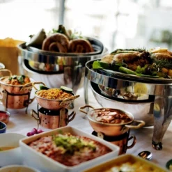 WhizMax 6.8 Quart Roll Top Chafing Dish Buffet Set With Visible Window, Round Stainless Steel Set -OUTSUNNY Sale Store GUEST f5130634 cb85 46f7 b3ab a32b85024aa3