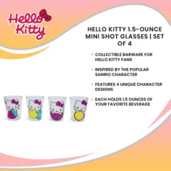 Hello Kitty 4 Piece 1.5oz Mini Glass Set 12 Hello Kitty 4 Piece 1.5oz Mini Glass Set -OUTSUNNY Sale Store GUEST f68e1d03 b366 4d9a 87ef 77c33ba99bac