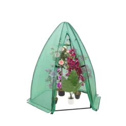 Portable Hexagonal Greenhouse For Outdoor Plants, Heavy Duty PE Cover, Zippered Door & Mesh Window, Plant Protection From Animals & Weather -OUTSUNNY Sale Store GUEST fdc85446 c101 46b7 ae7d 1f5a23b99269