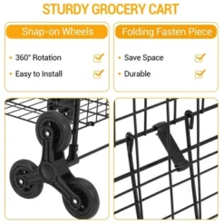 Utility Cart, Heavy Duty 110LB Capacity Folding Cart - Stair-Climbing 360¡ã Wheels For Groceries/Laundry/Multi-Floor Transport 11 Utility Cart, Heavy Duty 110LB Capacity Folding Cart - Stair-Climbing 360¡ã Wheels For Groceries/Laundry/Multi-Floor Transport -OUTSUNNY Sale Store GUEST ff28d517 cba3 409c b4c7 96ea4618fd2a